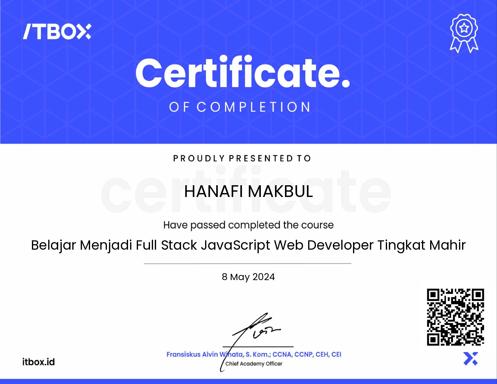 Belajar Menjadi Full Stack JavaScript Web Developer Tingkat Mahir